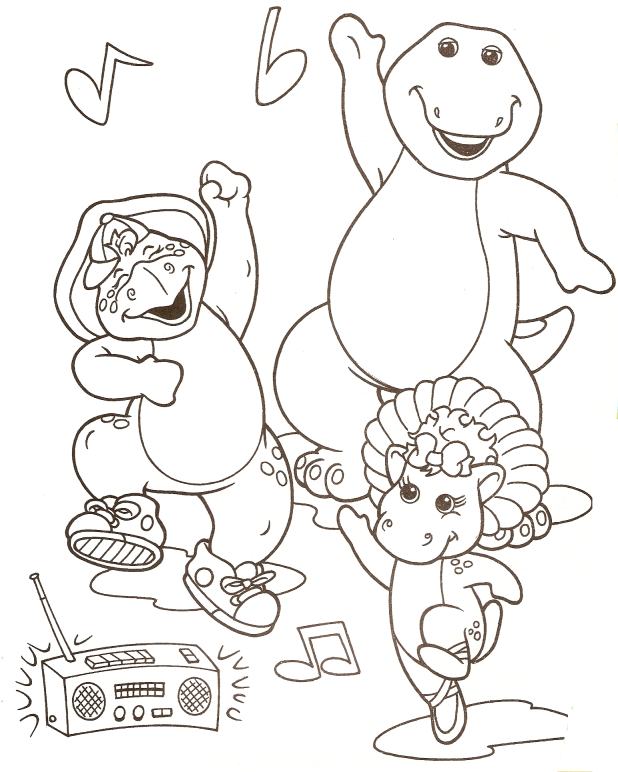 Barney para colorear