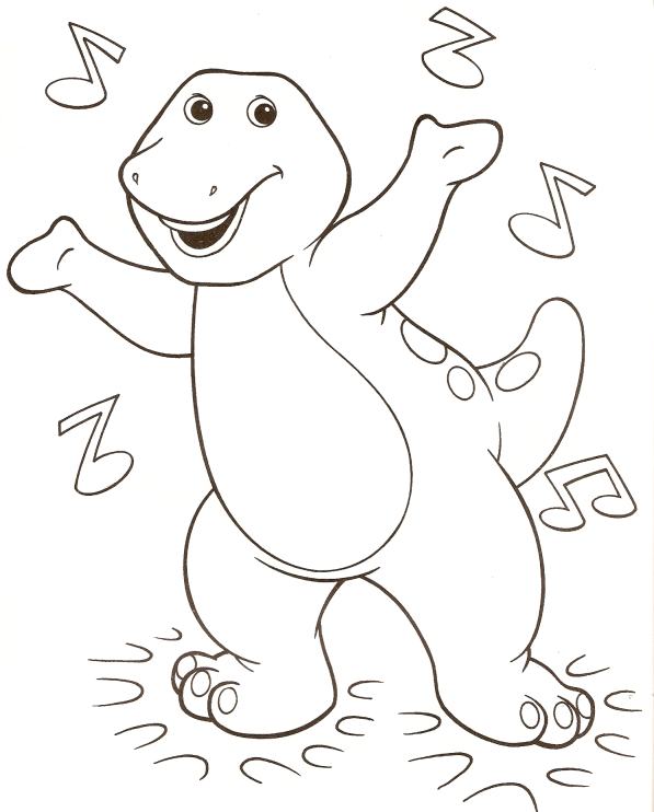 Barney para colorear