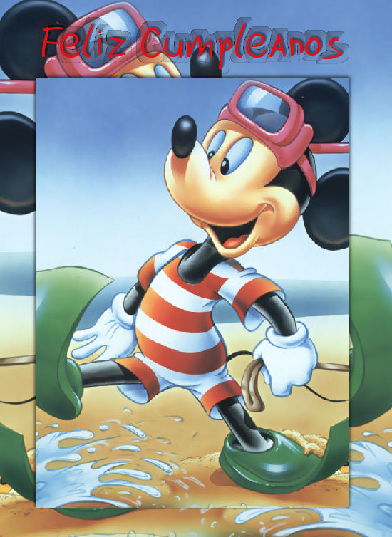 Mickey Mouse Tarjetas de Cumpleaos