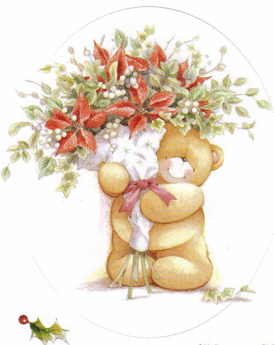 teddy bear with flowers clipart - photo #49