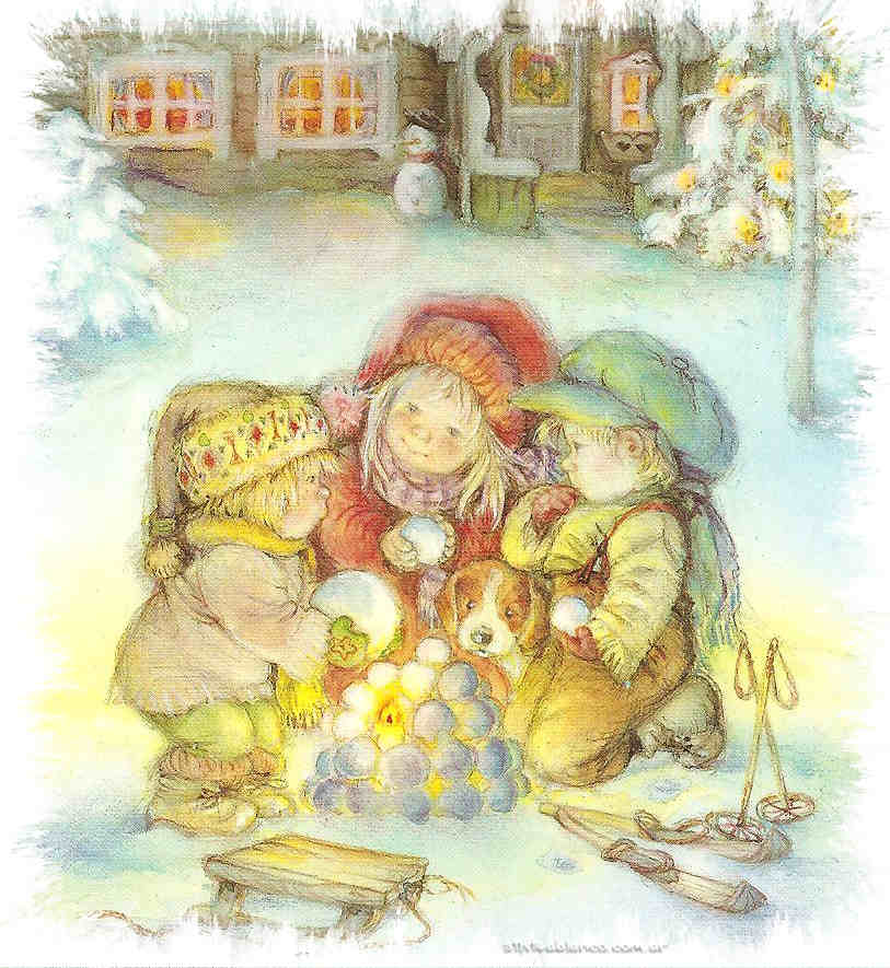 Ni�os Jugando Navidad Lisi Martin