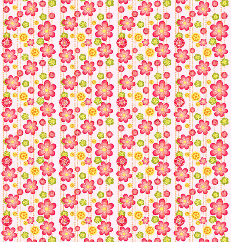 papeles estampados, lunares, escoses, flores, frutas