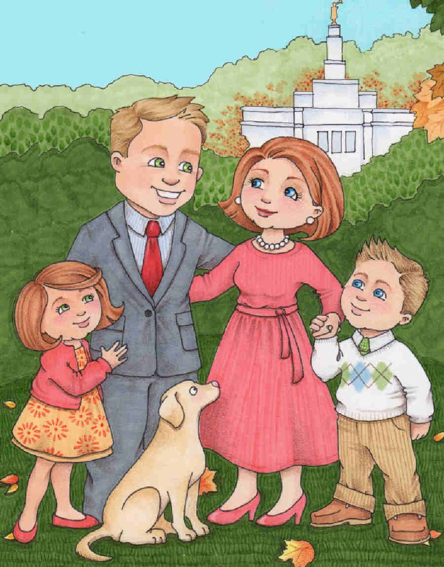 Familia dibujos, ilustraciones infantiles Susan Fitch y Otro