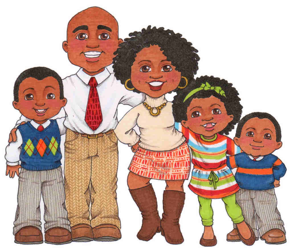 Familia dibujos, ilustraciones infantiles Susan Fitch y Otro