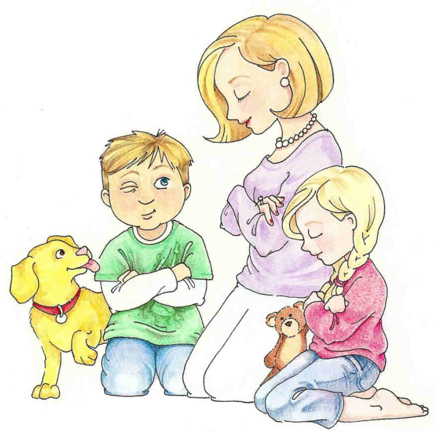 Familia dibujos, ilustraciones infantiles Susan Fitch y Otro