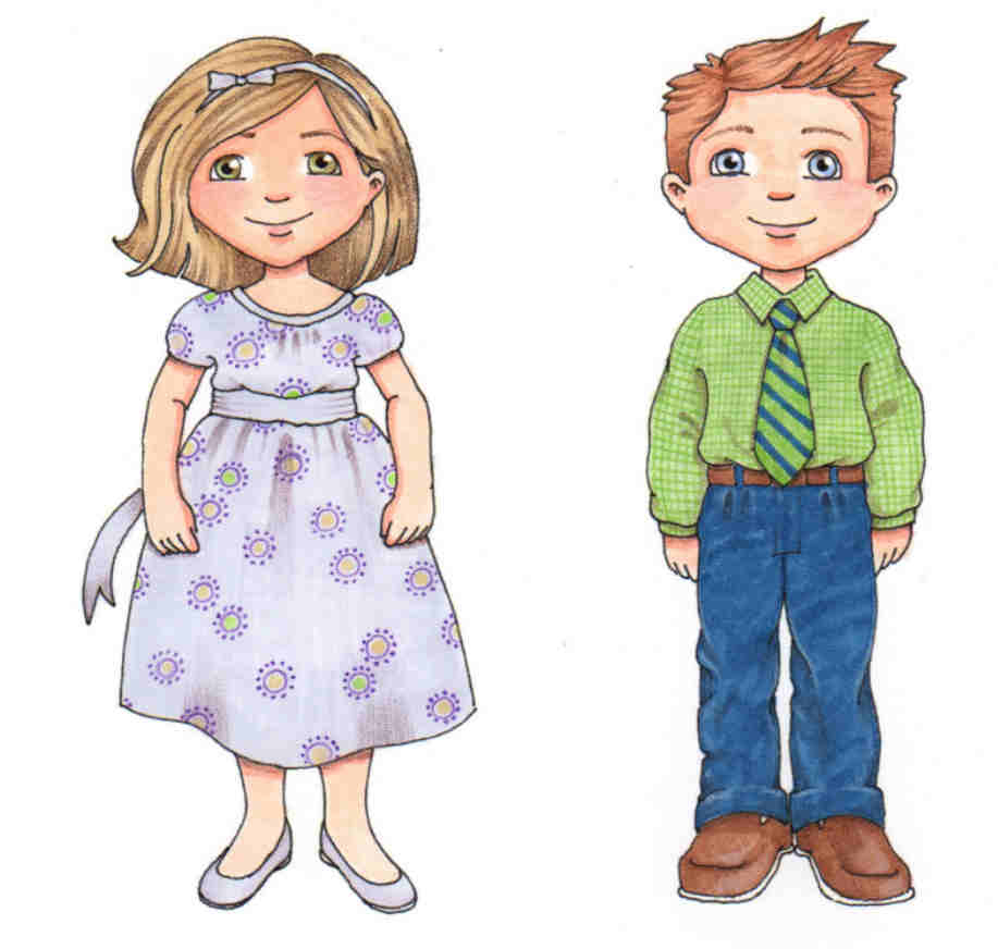 Familia dibujos, ilustraciones infantiles Susan Fitch y Otro