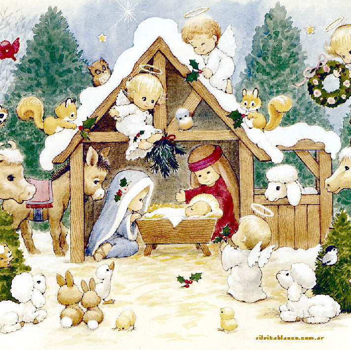 Portal de Bel�n, el ni�o Jes�s, Mar�a �ngeles Pastores