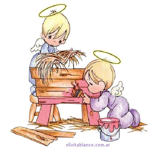 angelito preciosos momentos pintando el pesebre