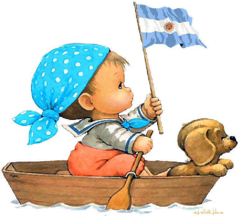 niño argentino con la bandera