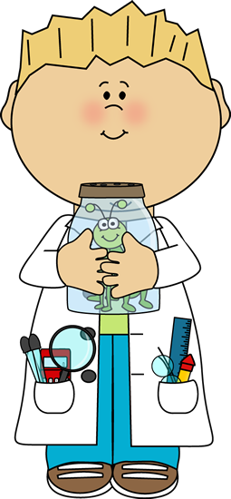 ni�o cient�fico con tarro e insectos