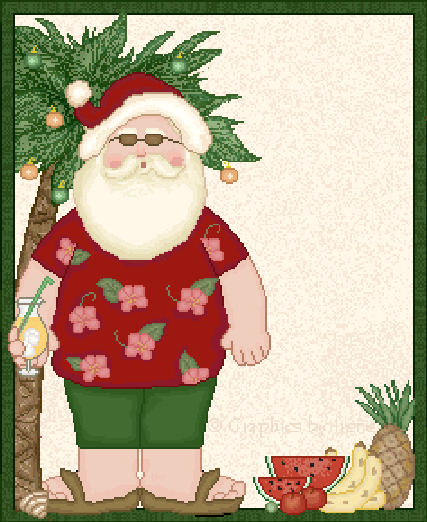 Santa Claus en el Caribe navidad tropical gifs