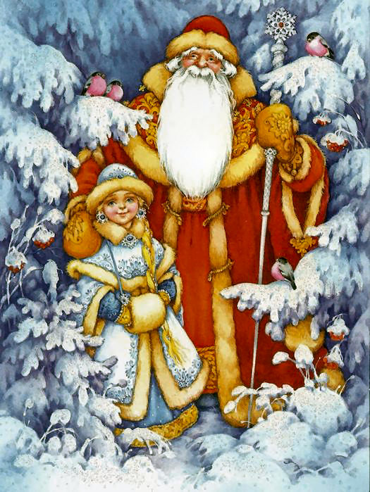 postal infantil navidad rusa