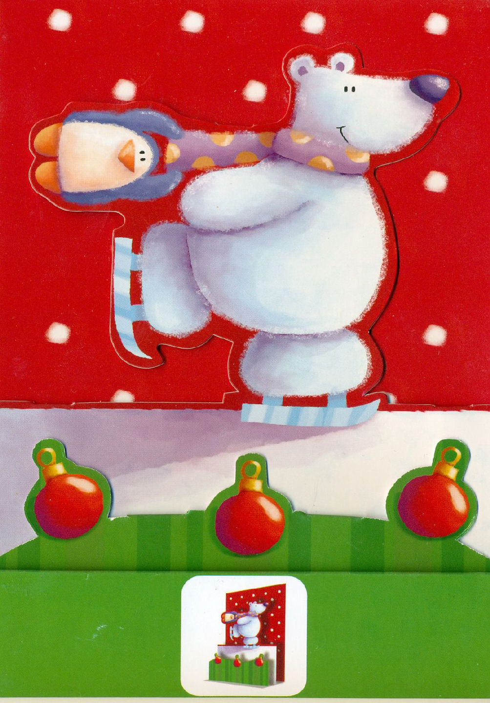 OSO POLAR tarjeta troquelada para armar